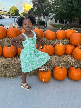 wonder nation Green Tropical-Print Button-Front Sundress